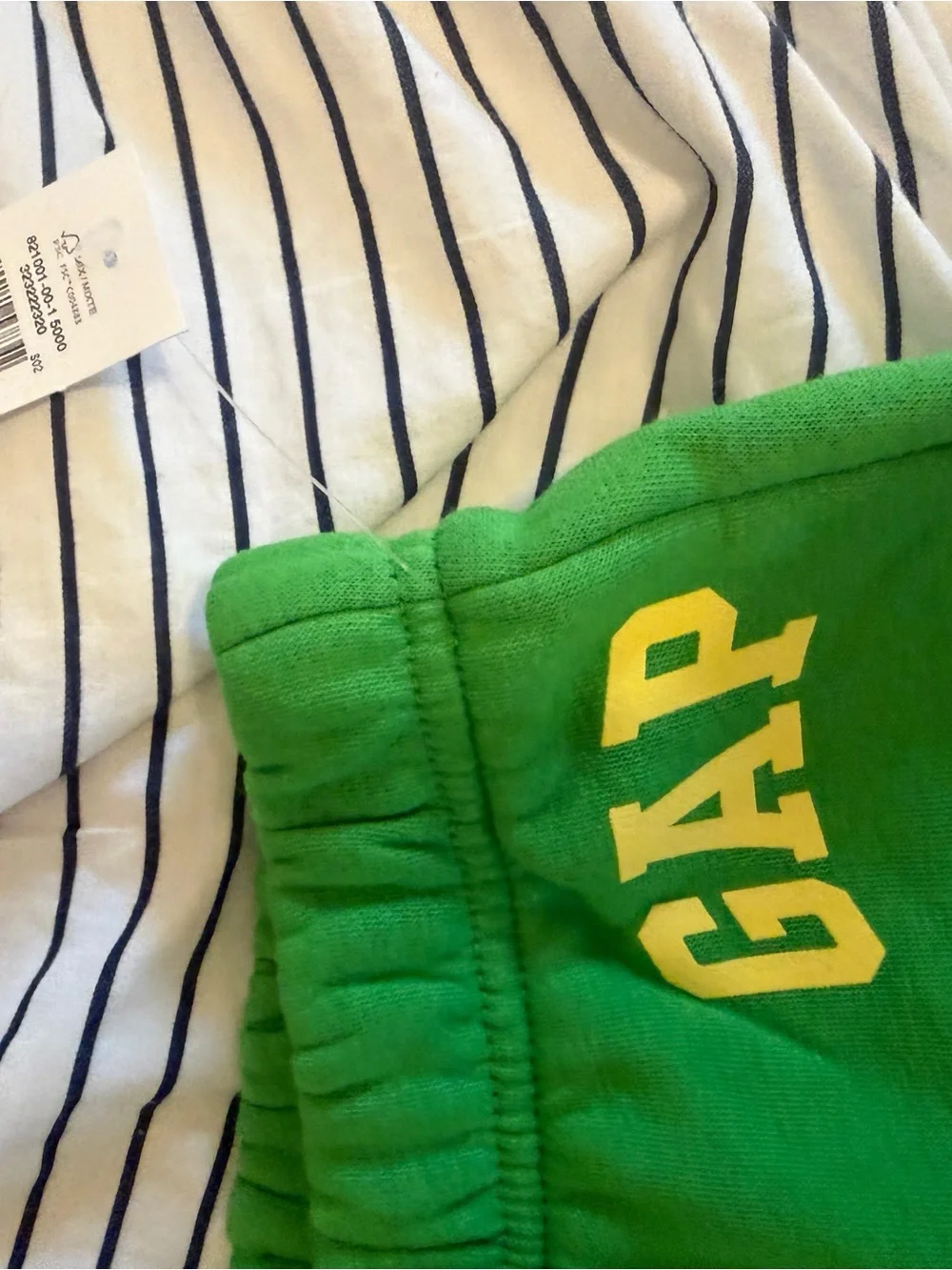 GAP Green Sweatpants with Sesame Street Character Patches